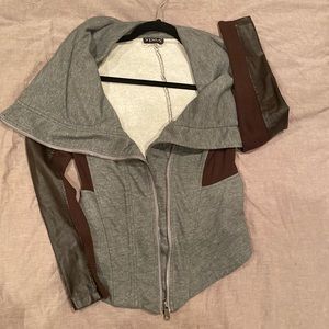 Venus leather zip up